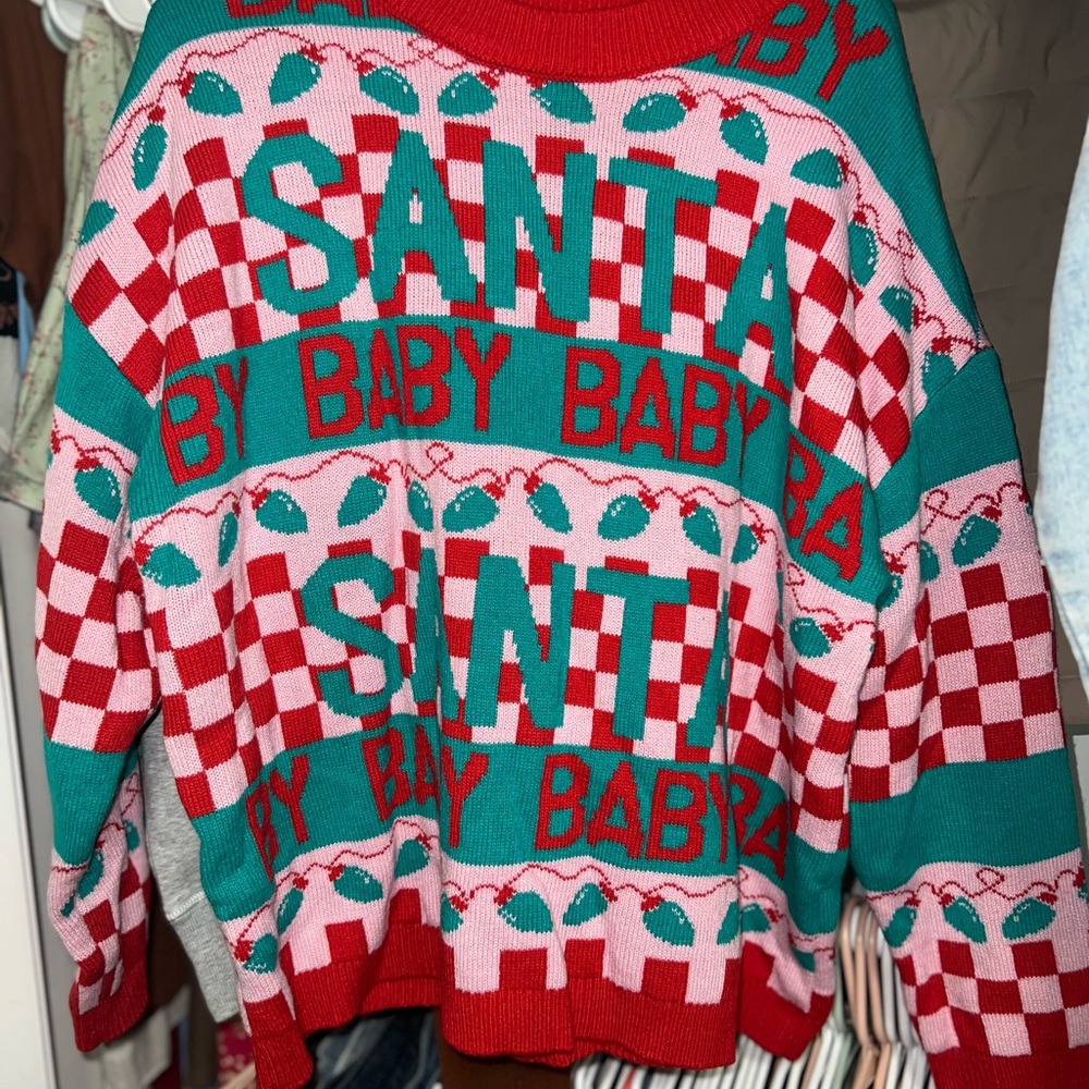 Grayson Threads Red and Green Santa Sweater